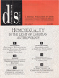 Image of Documentation Service: A Monthly Publication On Issues Concerning Catholic Faith And Morals (Homosexuality In The Light Of Christian Antropology)