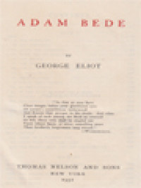 Adam Bede I