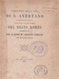 Image of Compendio Della Vita Di S. Avertano Carmelitano Aggiuntivi I Cenni Storici  Del Beato Romeo