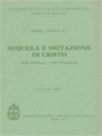 Sequela E Imitazione Di Cristo  Nella Scrittura E Nella Tradizione