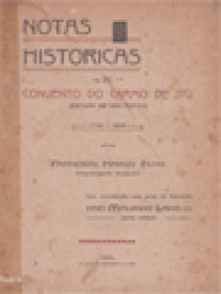 Notas Históricas Do Convento Do Carmo De Itu (Estado De Sao Paulo) 1719-1919