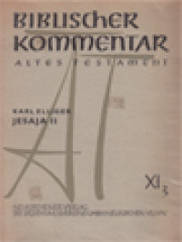 Image of Biblischer Kommentar: Altes Testament - XI.3, Jesaja II (41,17-42,9)