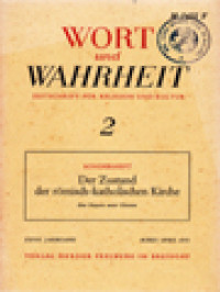Image of Wort Und Wahrheit: Zeitschrift Für Religion Und Kultur  - Der Zustand Der Romisch-Katholischen Kirche