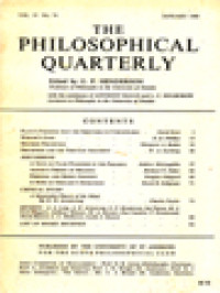 Image of The Philosophical Quarterly, Vol 19, No. 74 - January 1969