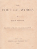 The Poetical Works Of John Milton