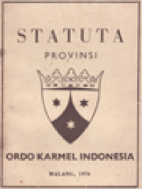 Image of Statuta Provinsi Ordo Karmel Indonesia 1976