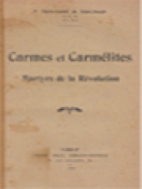 Carmes Et Carmélites Martyrs De La Révolution