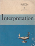 Interpretation: A Journal Of Bible And Theology