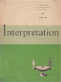 Interpretation: A Journal Of Bible And Theology