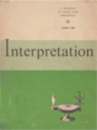 Interpretation: A Journal Of Bible And Theology