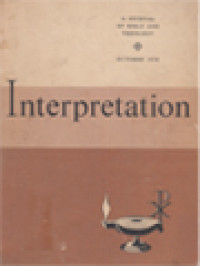 Interpretation: A Journal Of Bible And Theology