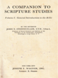 A Companion To Scripture Studies, Volume I: General Introduction To The Bible