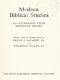 Image of Modern Biblical Studies: An Anthology From Theology Digest