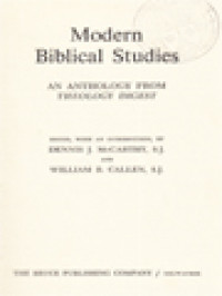 Modern Biblical Studies: An Anthology From Theology Digest