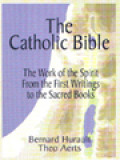 The Catholic Bible: The Work Of The Spirit From The First Writings To The Sacred Books