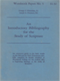 Image of An Introductory Bibliography For The Study Of Scripture