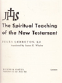 The Spiritual Teaching Of The New Testament