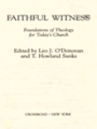 Image of Faithful Witness: Foundations Of Theology For Today's Church / Leo J. O'Donovan, T. Howland Sanks (Edited)