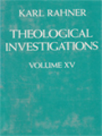 Theological Investigations, Volume XV: Penance In The Early Church