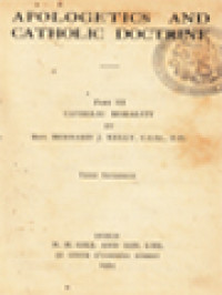 Image of Apologetics And Catholic Doctrine III: Catholic Morality