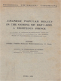 Image of Javanese Popular Belief In The Coming Of Ratu-Adil A Righteous Prince: An Attempt At Assessing Its Theological Value And An Inquiry Into Its Adaptability To The Incipient Stages Of Evangelization In Present-Day Java