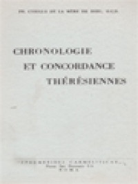 Image of Chronologie Et Concordance Thérésiennes