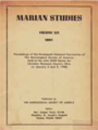 Marian Studies XIX 1968 / Juniper Carol (Editor)