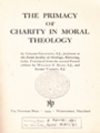 The Primacy Of Charity In Moral Theology