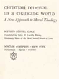 Image of Christian Renewal In A Changing World: A New Approach To Moral Theology