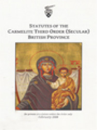 Statutes Of The Carmelite Third Order (Secular) British Province