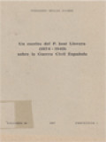 Un Escrito Del P. José Llovera (1874-1949) Sobre La Guerra Civil Española