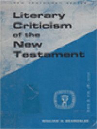 Literary Criticism Of The New Testament