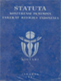 Statuta: Konferensi Pemimpin Tarekat Religius Indonesia