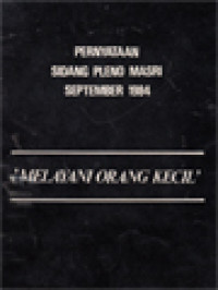 Image of Melayani Orang Kecil: Pernyataan Sidang Pleno Masri September 1984