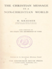 Image of The Christian Message In A Non-Christian World
