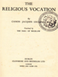 Image of The Religious Vocation