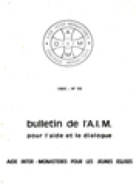 Bulletin De I'A.I.M.: Pour L'aide Et Le Dialogue