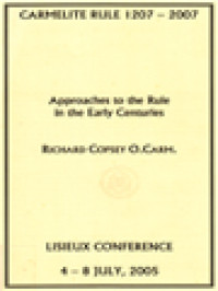 Approaches To The Rule In The Early Centuries