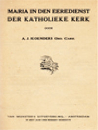 Maria In Den Eeredienst Der Katholieke Kerk I