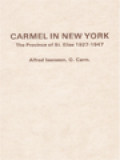 Carmel In New York: The Province Of St. Elias 1927-1947