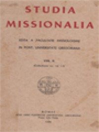 Studia Missionalia: Edita A Facultate Missiologiae In Pont. Universitate Gregoriana, Vol.II (Collectionis nn. 12-15)