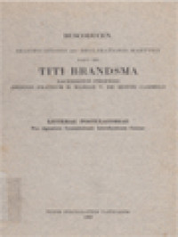 Buscoducen. Beatificationis Seu Declarationis Martyrii Servi Dei Titi Brandsma, Sacerdotis Professi Ordinis Fratrum B. Mariae V. de Monte Carmelo