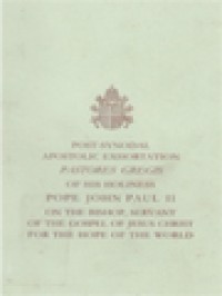 Image of Post-Synodal Apostolic Exhortation Pastores Gregis Of His Holiness Pope John Paul II On The Bishop, Servant Of The Gospel Of Jesus Christ For The Hope Of The World