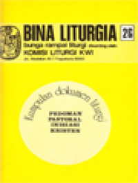 Bina Liturgia 2G: Kumpulan Dokumen Liturgi (Pedoman Pastoral Inisiasi Kristen)