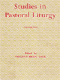 Studies In Pastoral Liturgy II / Vincent Ryan (Edited)