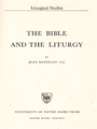 The Bible And The Liturgy