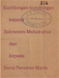 Kundjungan-Kundjungan Kepada Sakramen Mahakudus Dan Kepada Santa Perawan Maria