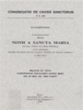 Canonizationis Beati Nonii A Sancta Maria (In Saec.: Nonii Álvares Pereira): Laici Professi Ordinis Fratrum Beatae Mariae Virginis de Monte Carmelo (1360-14310)