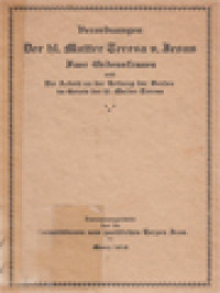Image of Verordnungen  Der Hl. Mutter Teresa Von Jesus: Fuer Ordensfrauen Und Die Arbeit An Der Rettung Der Seelen Im Geiste Der Hl. Mutter Teresa