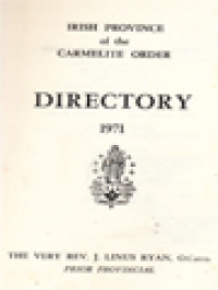 Image of Directory 1971: Irish Province Of The Carmelite Order